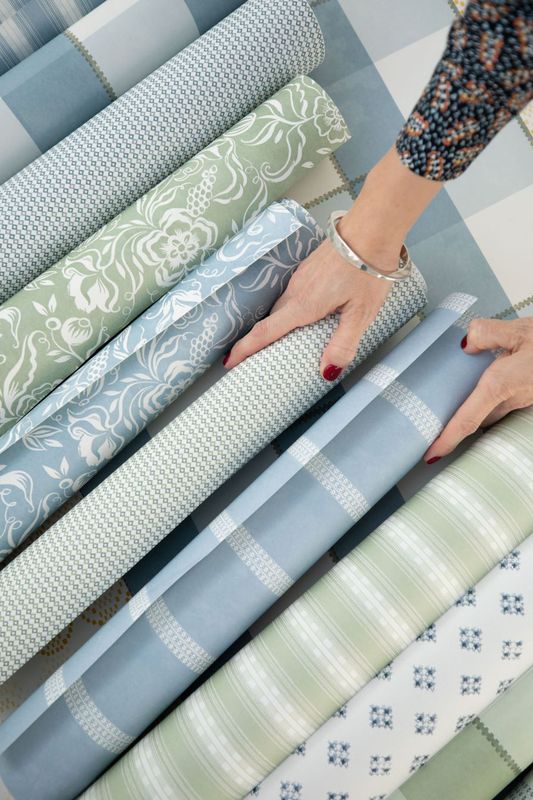 Numedal Flowers Wallpaper- Sage Green
